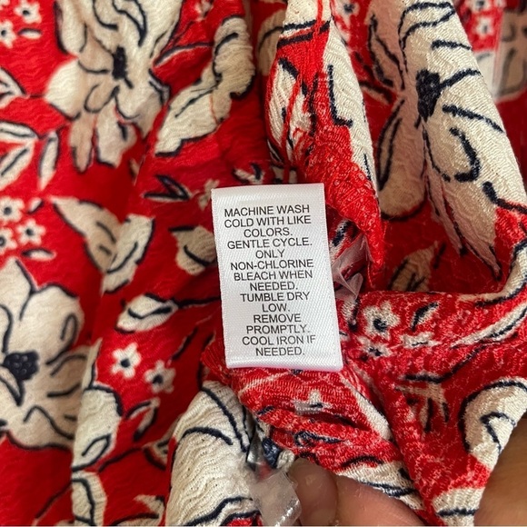 Cato woman's Floral vibrant red Maxi Dress plussize vacation summer with pockets - Picture 11 of 12